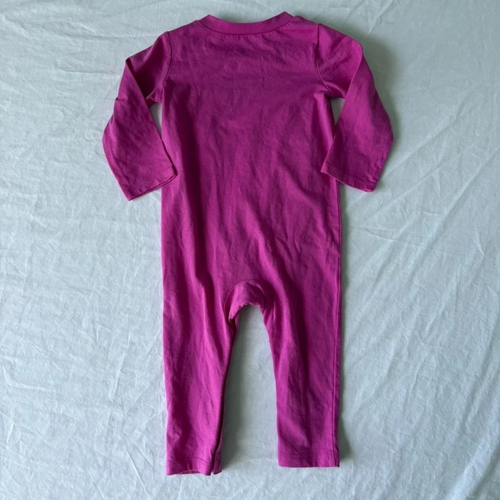 Nike Kids Active Fuchsia Pink Purple Long Sleeve Coverall Jumpsuit Size‎ 12 M